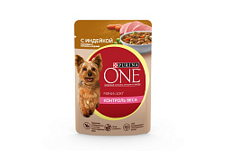 Корм влажный Purina one mini для собак с избыточным весом индейка с горошком и морковью 85 г