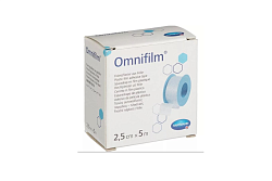 Пластырь Hartmann Omnifilm гипоаллергенный из прозрачной пленки 2,5смх5м 1шт