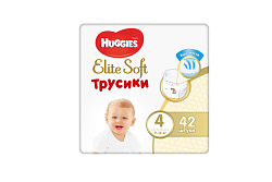 Подгузники-трусики Huggies Elite Soft 4 9-14 кг 42 шт