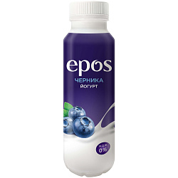 Йогурт питьевой Epos с черникой обезжиренный