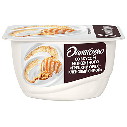 Продукт творожный Даниссимо Грецкий орех-Кленовый сироп мороженое 5.9%