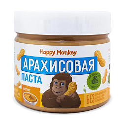 Паста арахисовая Фитнес | 330 г | Happy Monkey. Основа здоровья Уфа. Доставка продуктов.