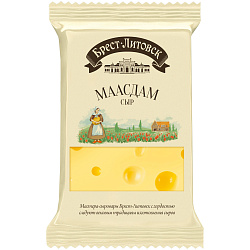 Сыр полутвёрдый Брест-Литовск Маасдам 45%