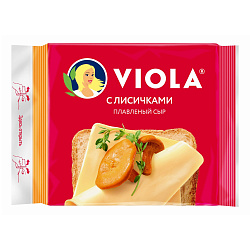 Плавленый сыр Viola с лисичками 45% БЗМЖ 140 г