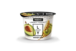 Йогурт liberty yogurt с авокадо киви шпинатом и орехом 3,5% 130 г