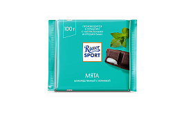 Шоколад темный Ritter Sport с мятной начинкой 100 г