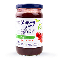 Джем низкокалорийный вишневый | 350 г | Yummy Foods. Основа здоровья Уфа. Доставка продуктов.