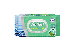Влажные салфетки Salfeti Antibac №72 антибактериальные с клапаном 72 штуки