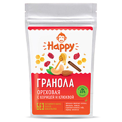 Гранола Ореховая | 330 г | Happy Monkey. Основа здоровья Уфа. Доставка продуктов.