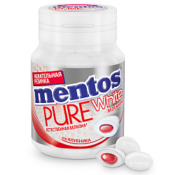 Жевательная резинка Mentos Pure White Клубника 54 г