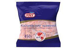 Креветки Vici Королевские 50/70 в панцире варено-мороженые 450 г