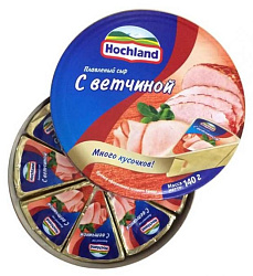 Плавленый сыр Hochland с ветчиной 50% БЗМЖ 140 г