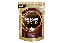 Кофе растворимый Nescafe Gold с добавлением жареного молотого 190 г
