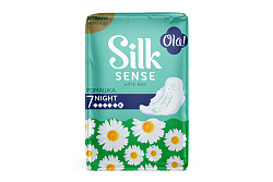 Прокладки гигиенические Ola Silk Sense ромашка ночные 7 шт