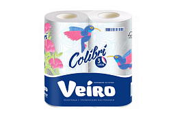 Полотенца бумажные Veiro Colibri 3-слойные 2 рулона