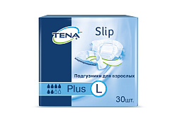 Подгузники для взрослых Tena Slip Plus размер L талия/бедра 92-150 см 30 шт