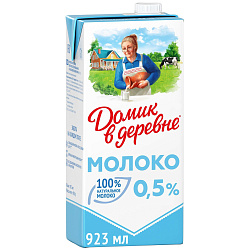Молоко ультрапастеризованное Домик в деревне 0.5%