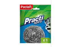 Губка для мытья посуды Paclan Practi Spiro металлическая 1 шт 95х95х40 мм