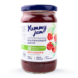 Джем низкокалорийный малиновый | 350 г | Yummy Foods. Основа здоровья Уфа. Доставка продуктов.
