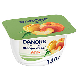 Продукт Danone творожный с персиком и абрикосом 3.6%