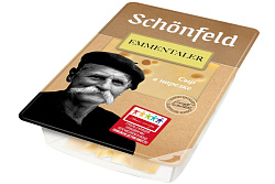 Сыр Schonfeld Эмменталер 45% нарезка 125 г